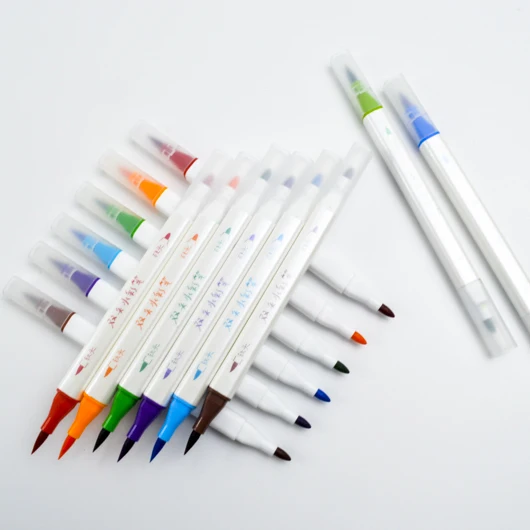 Custom LOGO Non Toxic Textile Marker Permanent Color Fabric Dual Markers