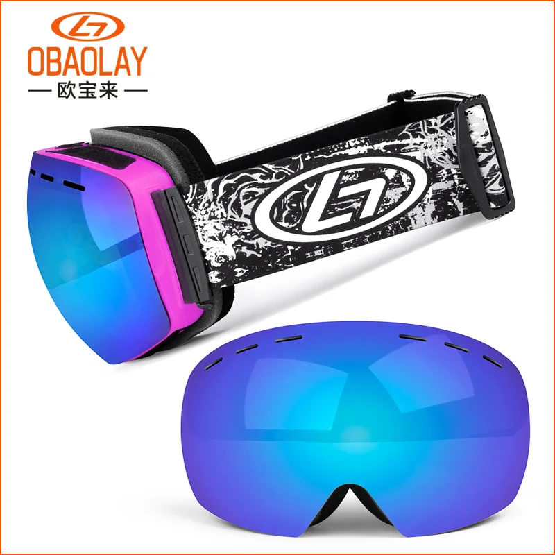 
2020 Obaolay OEM custom ski goggles snowboarding eyes protection skiing glasses customized goggles ski 
