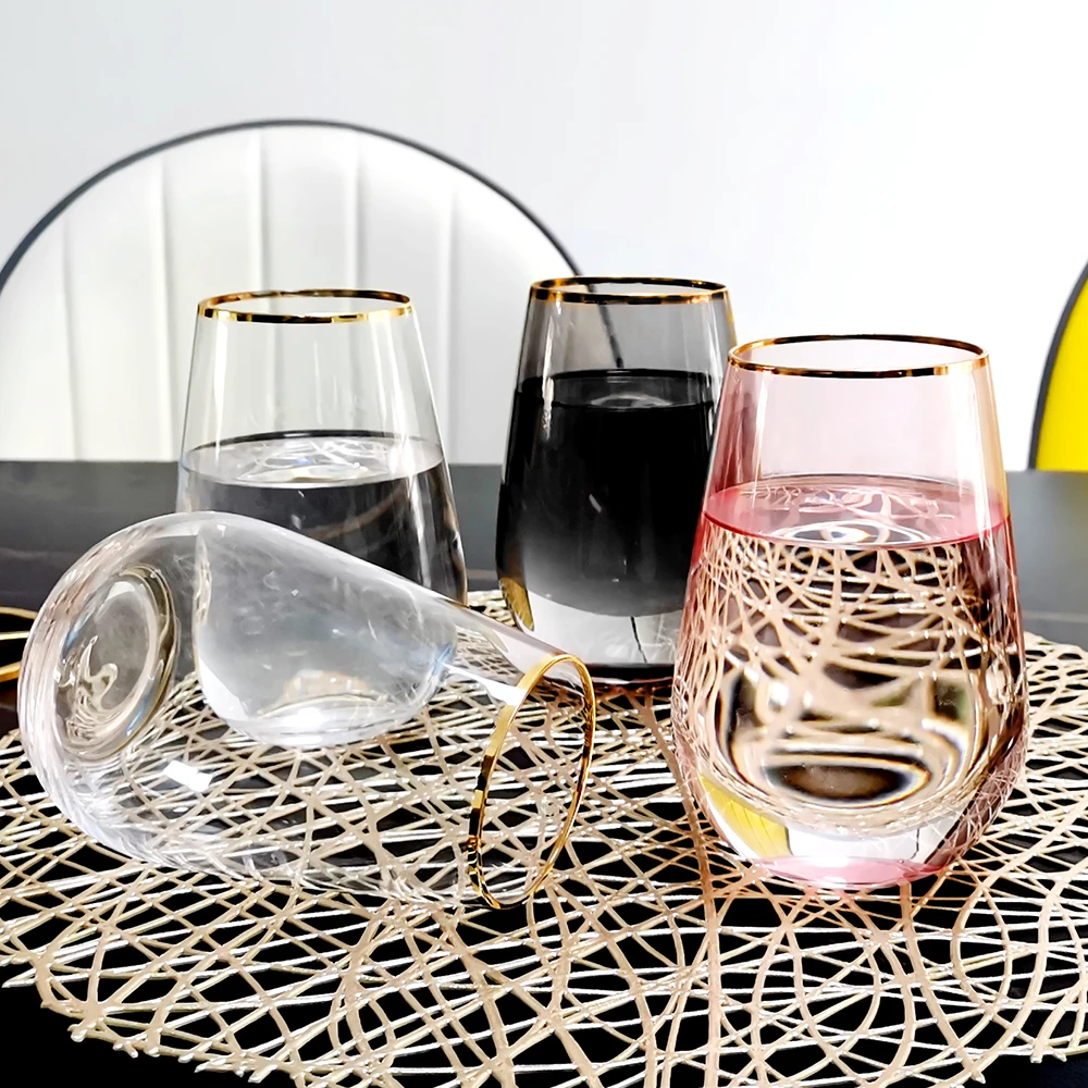 Glassware set wholesale wedding transparent champagne glass cup crystal Premium personalized wine glass set bulk for party