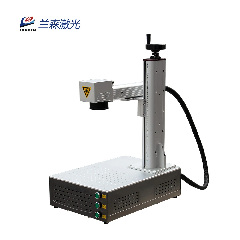 mini Metal Nonmetal Fiber laser logo nameplate marking engraving machine 30w laser printer for text drawing qr car code