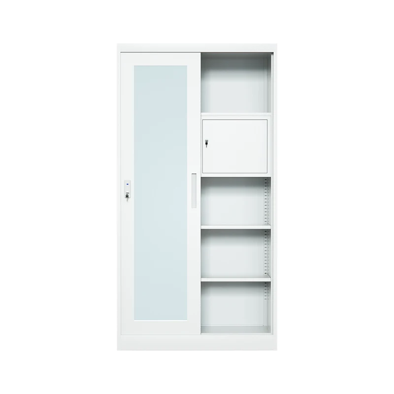 Wholesale Metal Steel Wardrobe Locker Bedroom Storage Clothes Wardrobe Cabinet with mirror