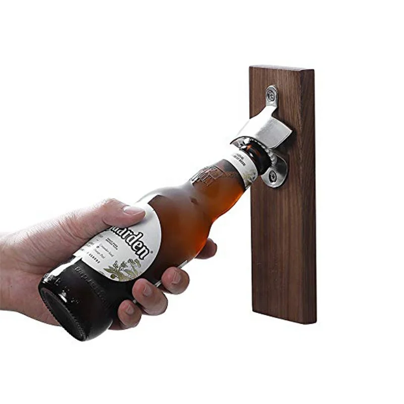 Wood Bottle Opener Beer Opener Wall Mounted Bottle Opener
