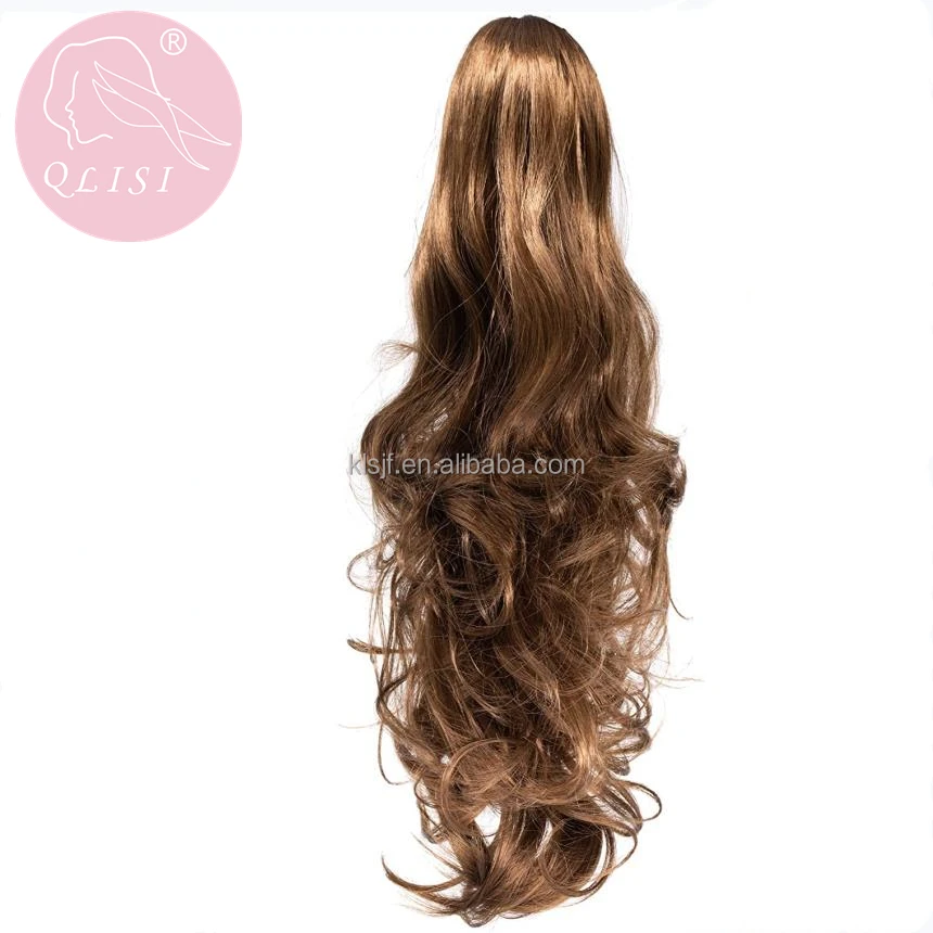 
claw clips hair extensions synthetic hair blonde ponytail 