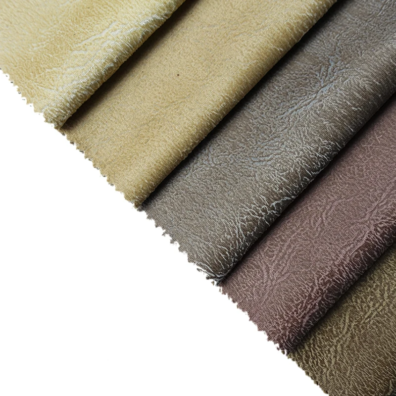 China supplier 100% polyester velvet embossed affordable upholstery fabric