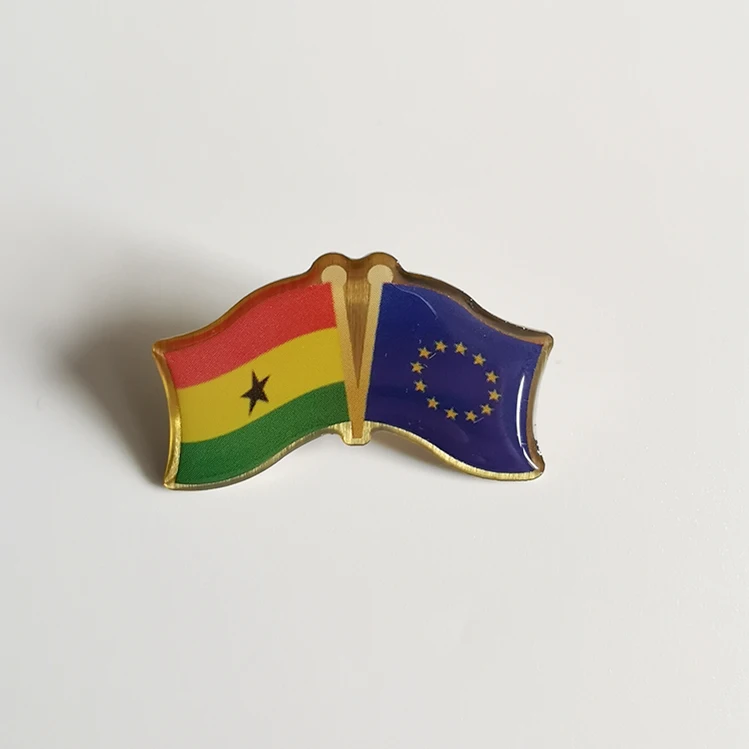 Manufacturer Professional Die Casting Custom Logo Resin Epoxy Coated printed Lapel Country Flag Pins