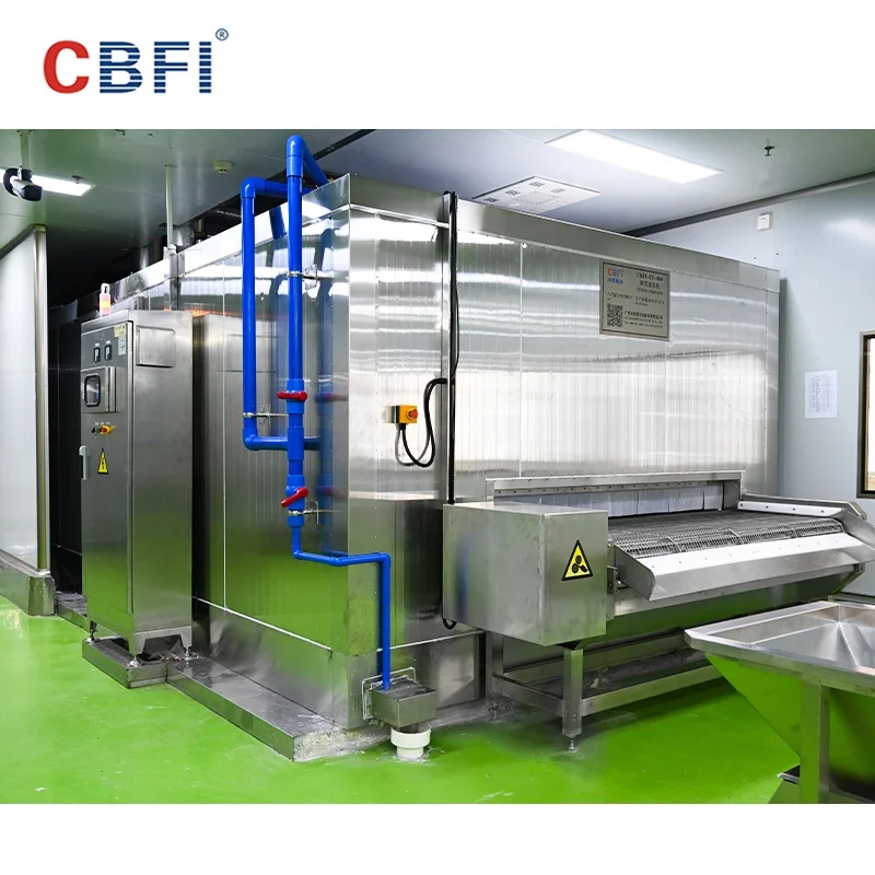 Industrial Automatic French Fries Production Line with Frozen IQF Tunnel Freezer System
