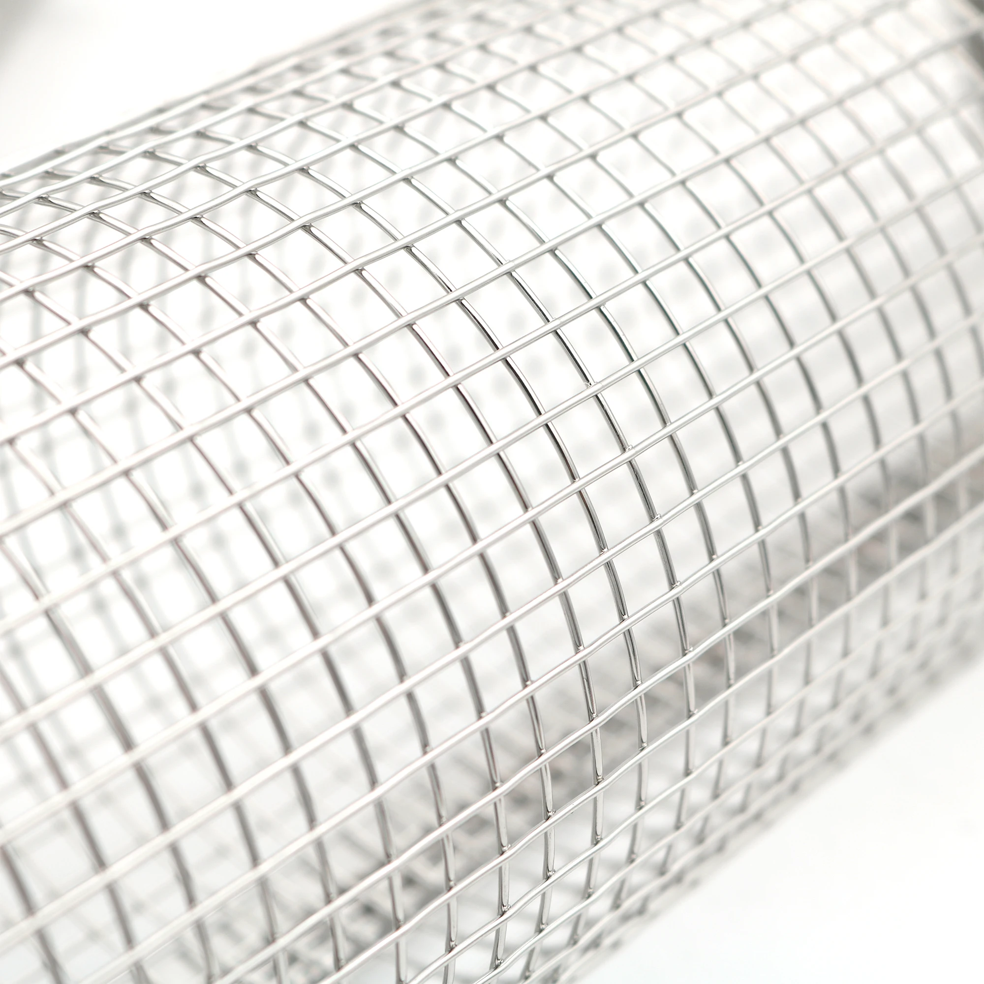 Stainless Steel 304 BBQ Accessories Outdoor Grilling Rolling round Grill Grilling Basket with Net Tube for Bbq