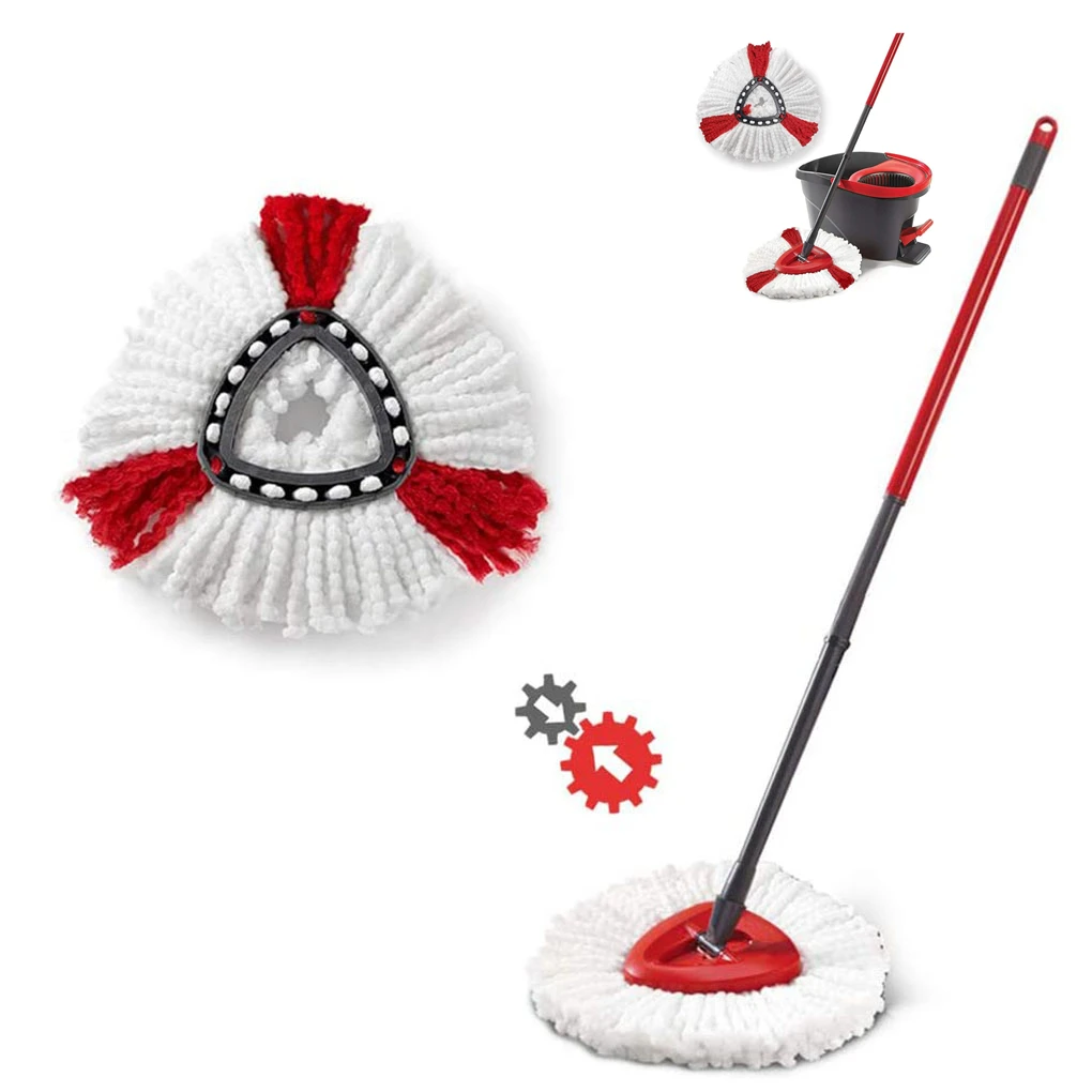 High Quality Triangle Spin Mop Refill Replacement Heads For Easy Wring Mop Head Pads Microfiber Mop Refill