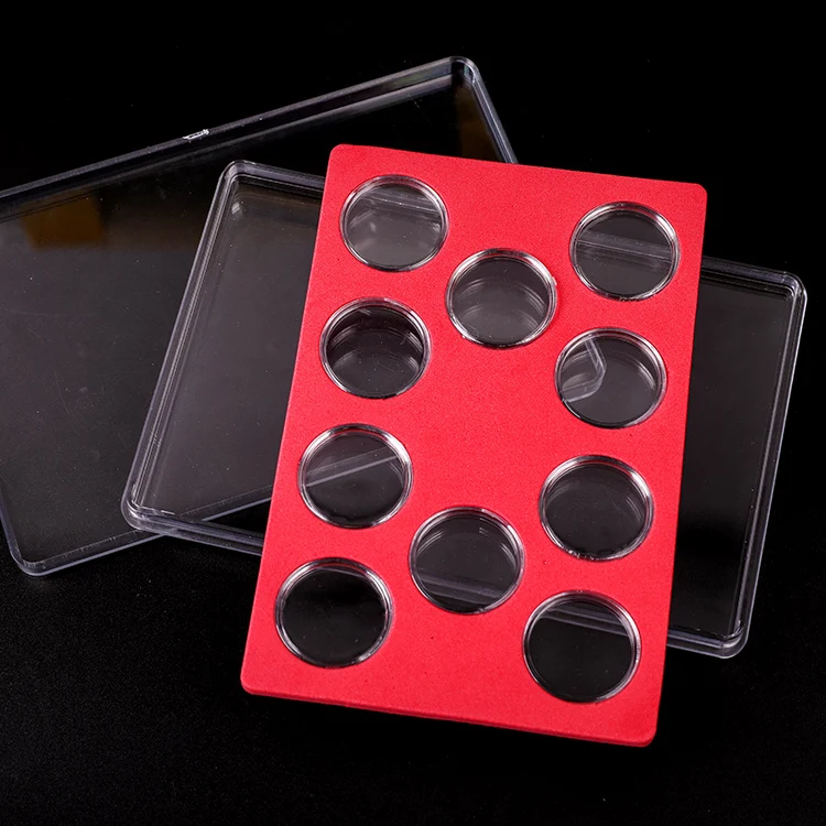 Made in China paper plastic commemorative coin display box of plastic to safe coins