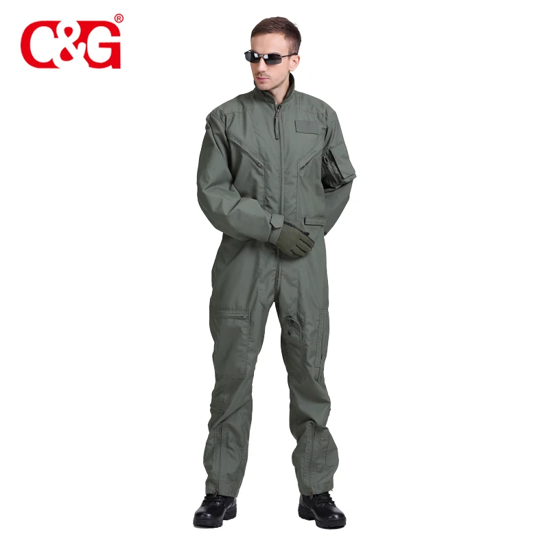 150GSM  mens overalls pilot With ISO11612 certificate Dupont Authorized pilot coveralls