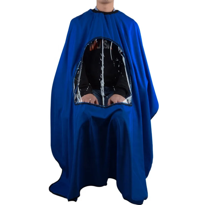 Wholesale beauty salon hair cutting waterproof barber cape with window