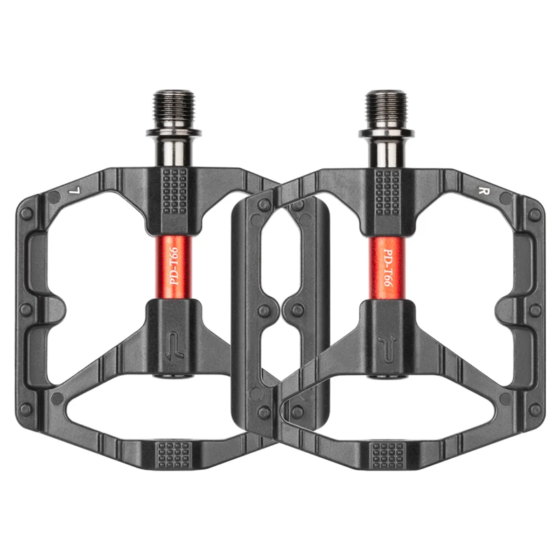PROMEND T66 Bicycle Pedal Double Sleeve Anti-Skid Aluminum 3 Sealed Bearings Peilin  Road Race Bike Both Mountain Bike Pedal