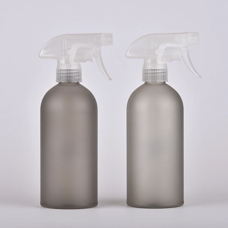 Spray Trigger Sprayer Bottles 200ml 500ml Refillable Cleaning Bottles PET Plastic Custom Clear and Amber Cosmetic Free SSH-3100
