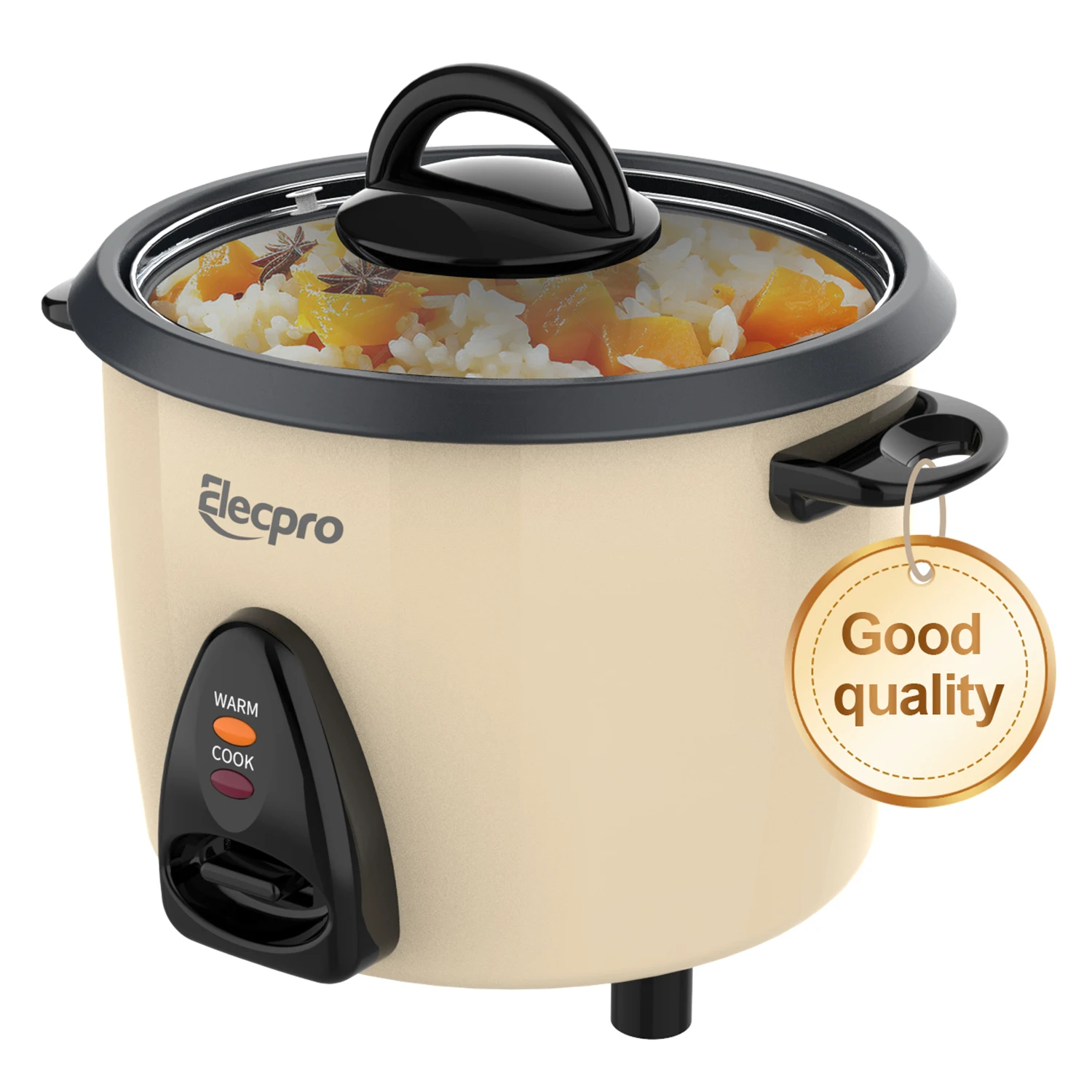 2024 Popular Small Appliances easy use clean for family household Visible Glass Lid Electric Drum Rice Cooker