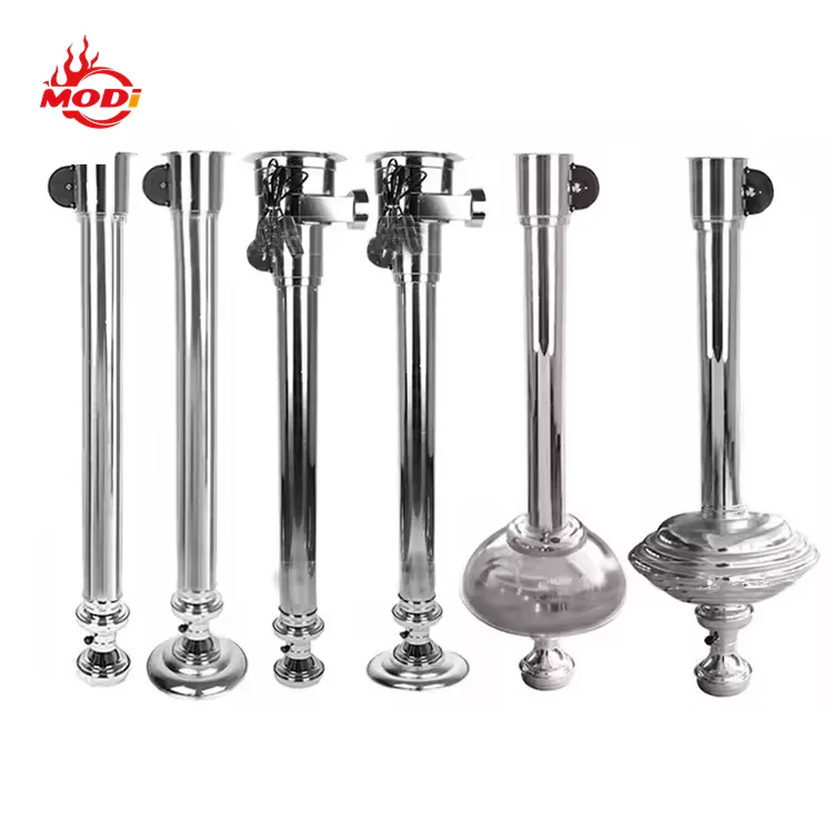 Modi Indoor Restaurant Korean Bbq Grill Smoke Exhaust Telescopic Straight Pipe Equipment With Led Lighting