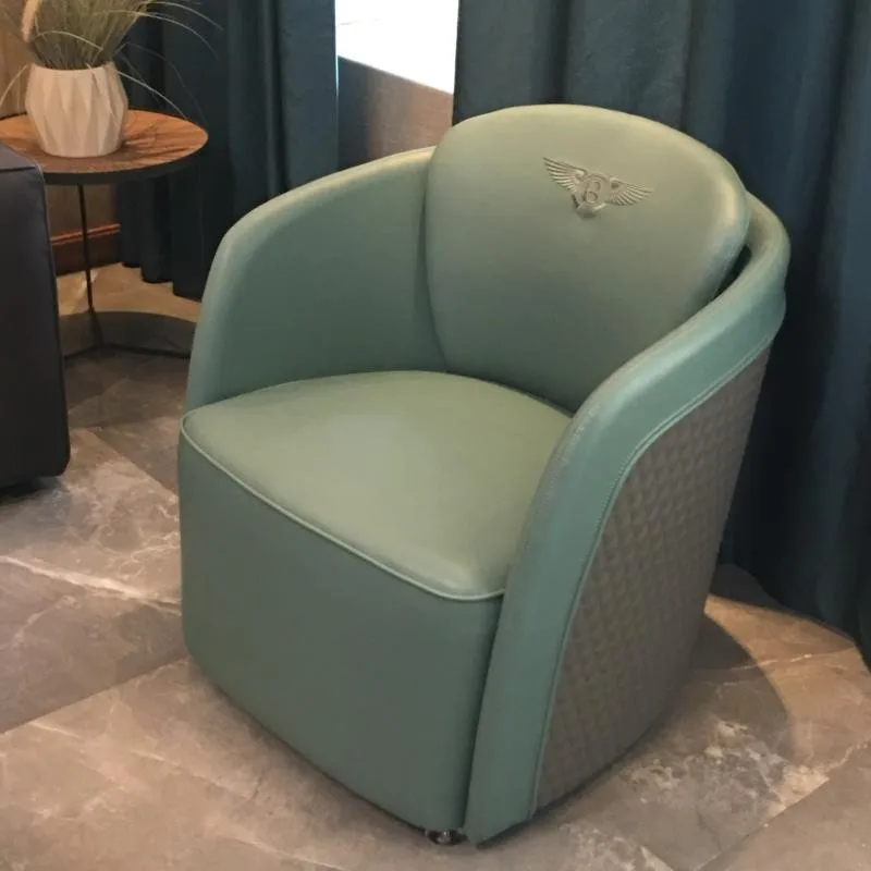 luxury comfortable leisure  metal chair Nordic fabric couch single sofa living room home use
