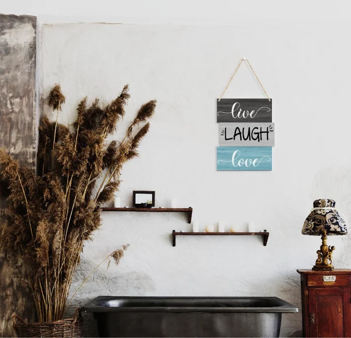 Decorations Living Room Farmhouse Kitchen Decor for Home Office Bedroom Wood Sign Wall Decor