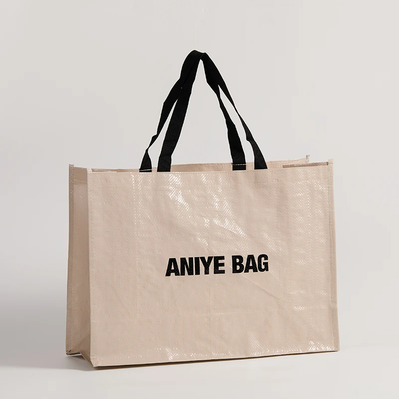Eco friendly waterproof pp woven shopping bag recyclable laminated pp woven tote bag