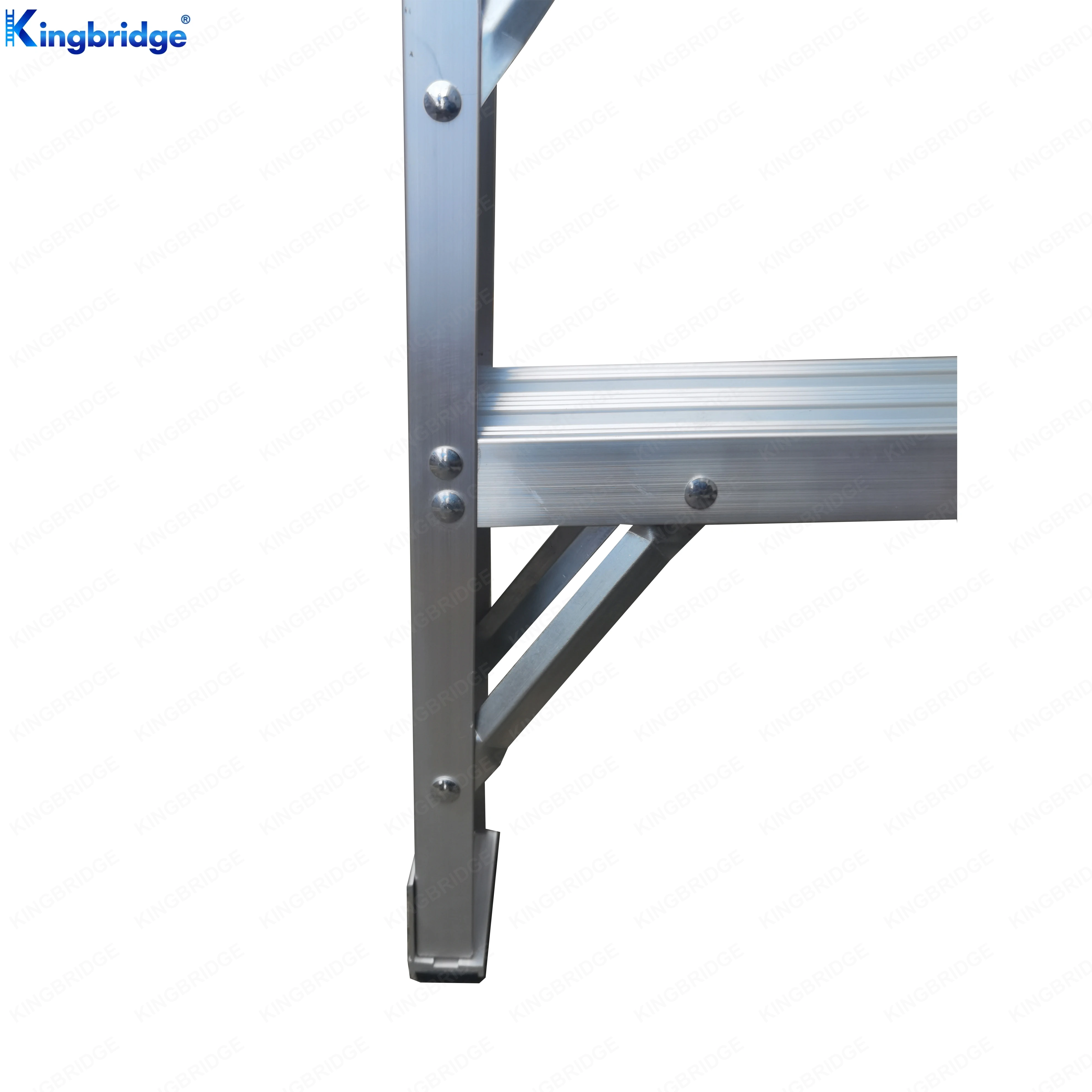 Kingbridge Industrial Movable Aluminum platform ladder safety large platform 14 steps ladder