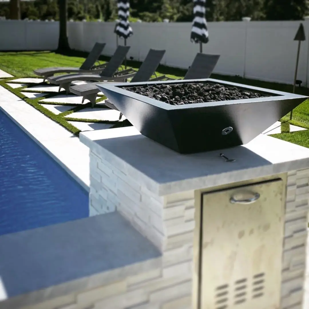 COLG211Coling Waterfall fire pit waterfall fire pit stainless steel gas water fire bowl for pool