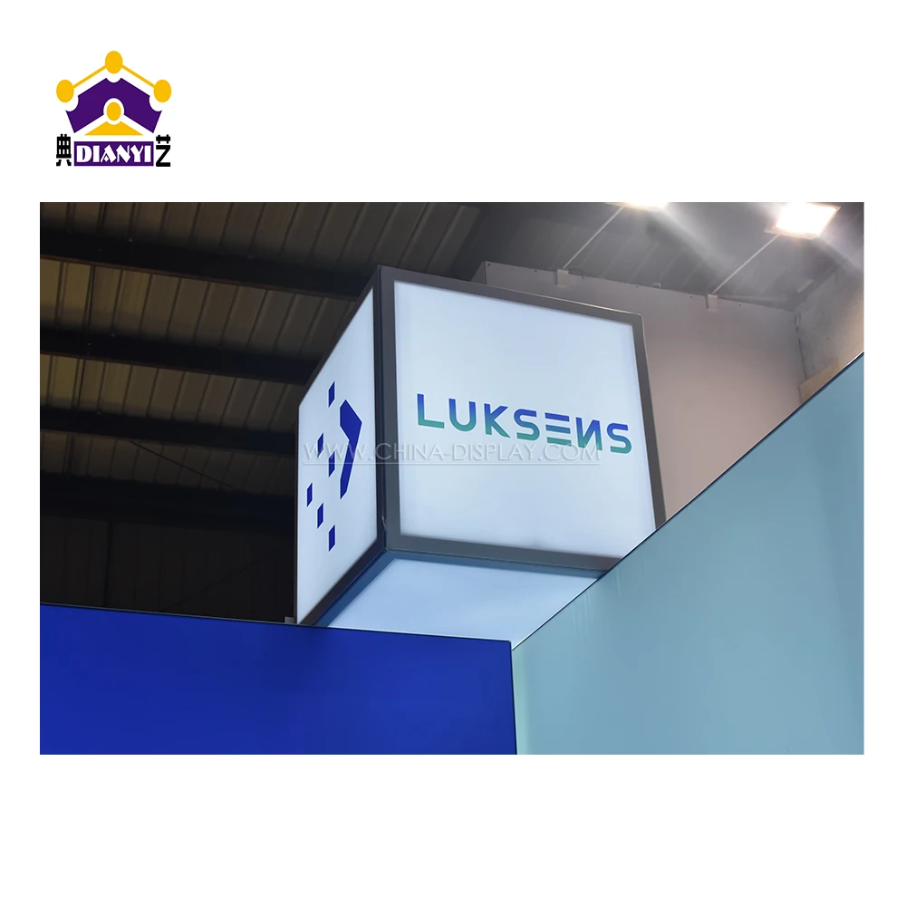 Portable Custom Print Tension Fabric Pillar Tower Frame Stand Column Display for Advertising Trade Show