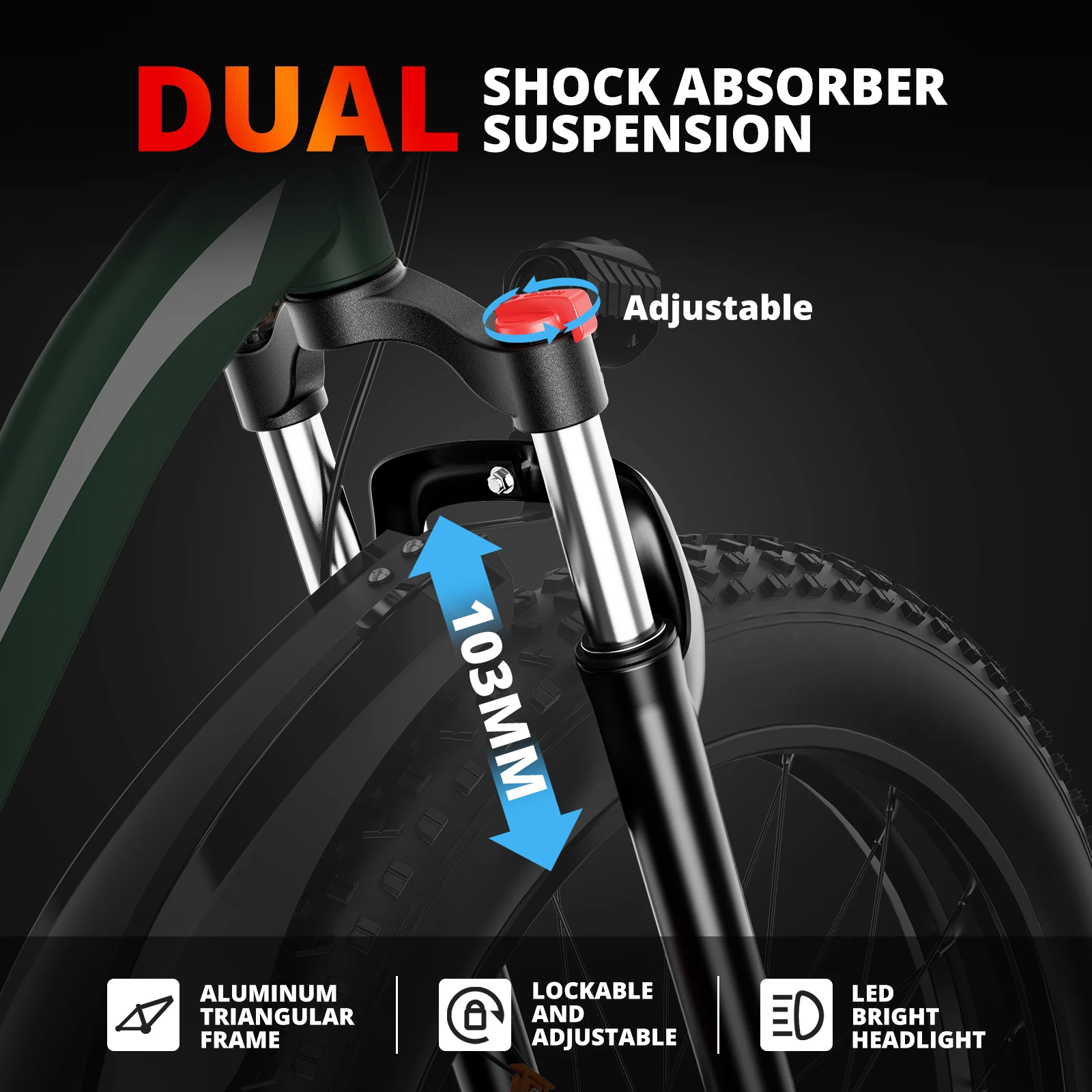 EU USA Warehouse F26 Electric Mountain Bike 1000W 48V 26*4 inch Fat tire E Bike with APP Electric City Bike Dirt Bicycle Fatbike