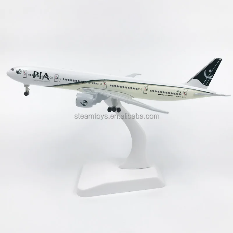 20CM Metal Plane Model Pakistan International Airlines Boeing B777 with Landing Gears 777 Aircraft Model Accept OEM Customize