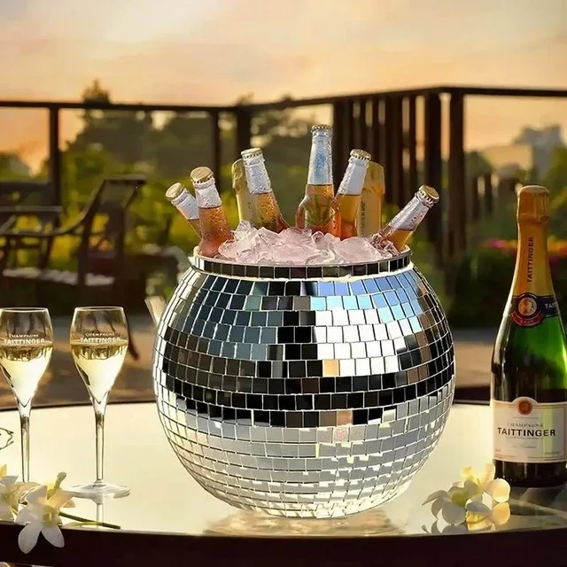 Disco Ice Bucket Bar Wine served in bucket balls beer capacity Champagne ice buckets