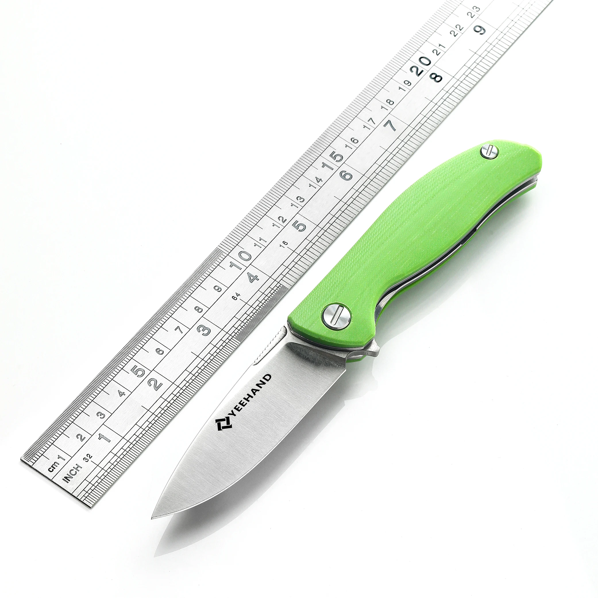 High end edc supplier knife hunting outdoor Stainless steel D2 Blade green G10 handle tactical Knife