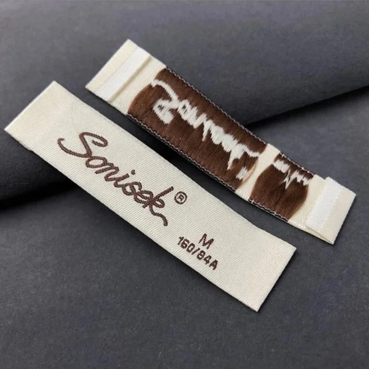Фабричная оптовая продажа, дешевые тканые этикетки для одежды на заказ