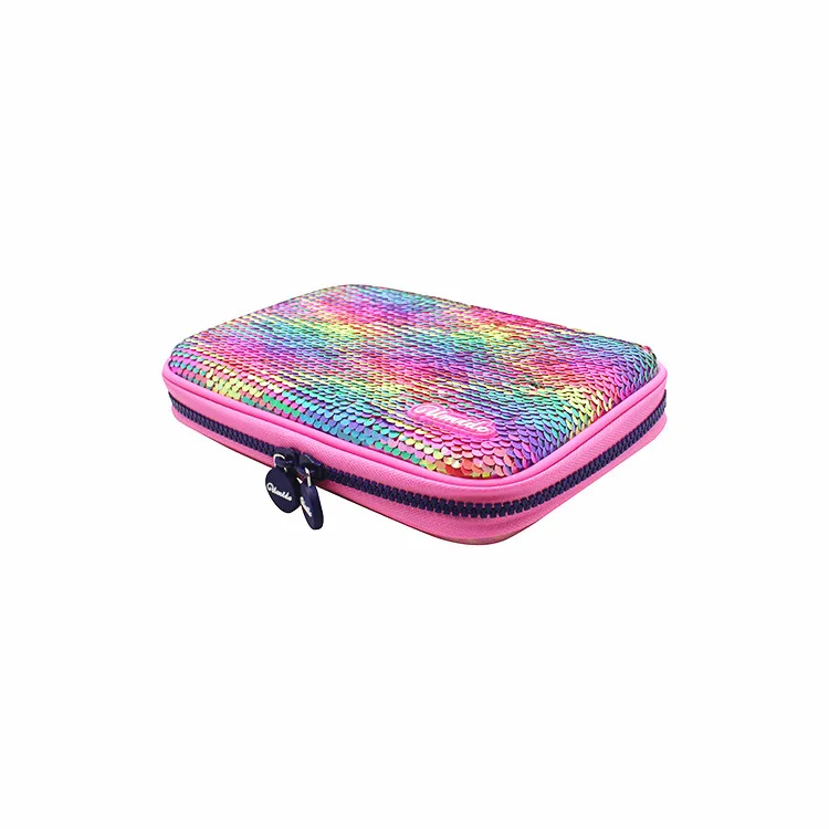 Multi function kawaii PU leather school student stationery pouch box eva pencil case bag