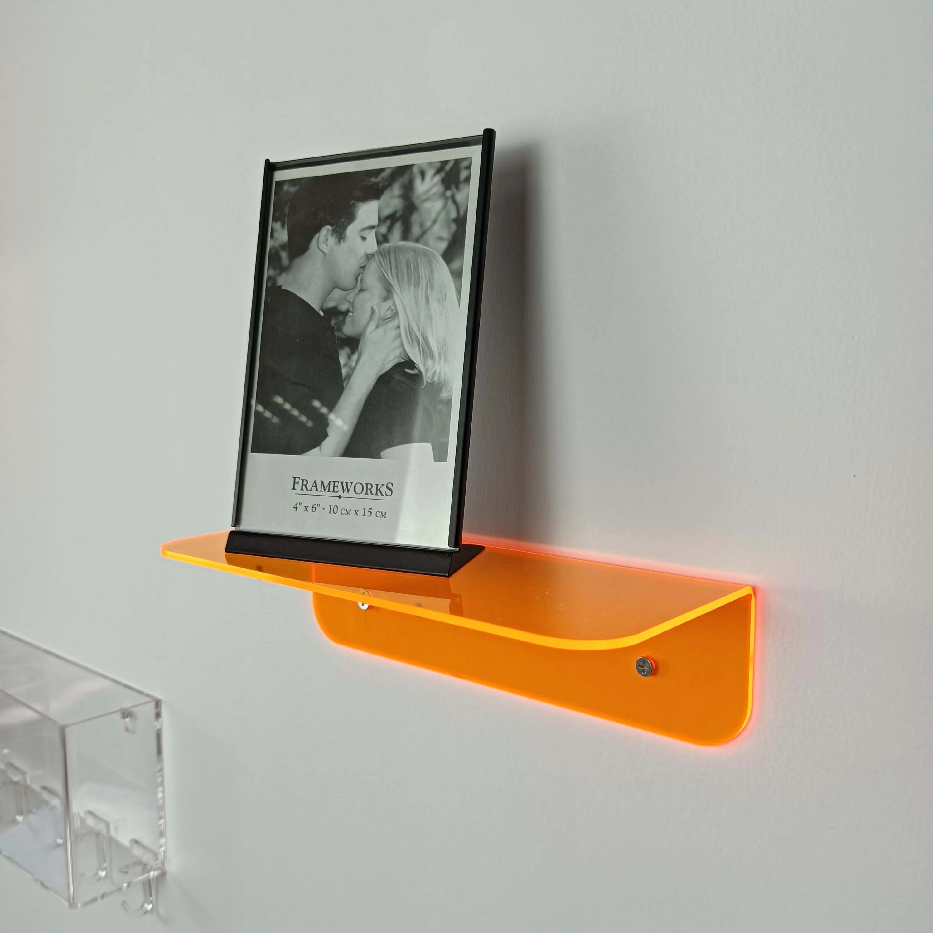 Небольшая акриловая плавающий настенная полка, гибкое применение стены пространство, 9 дюймов дисплей полки