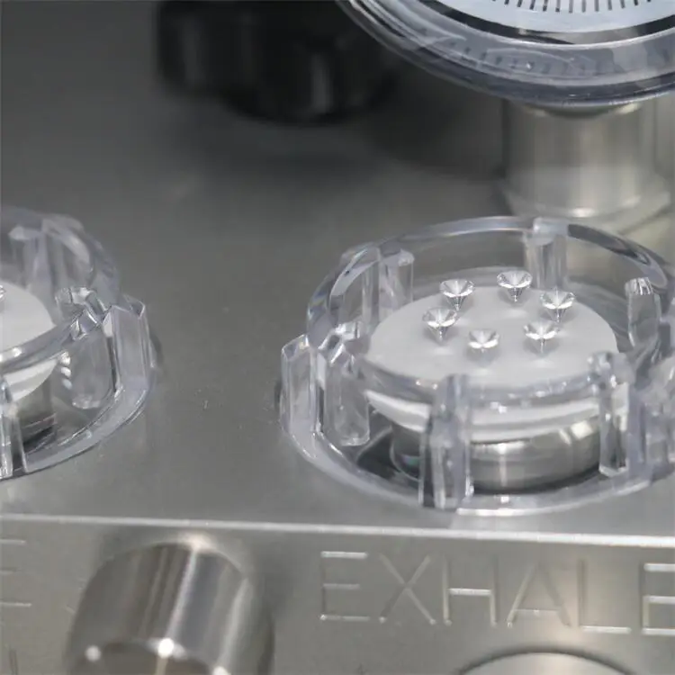 transparent valve cover for CO2 absorber for anesthesiamachine