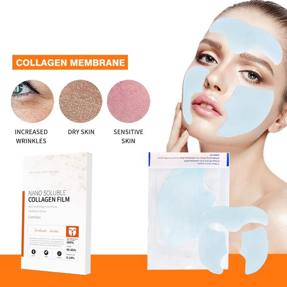 OEM Skin Care Face lifting Water Soluble Facial Collagen Mask Sheet Hydrolyzed Collagen Film