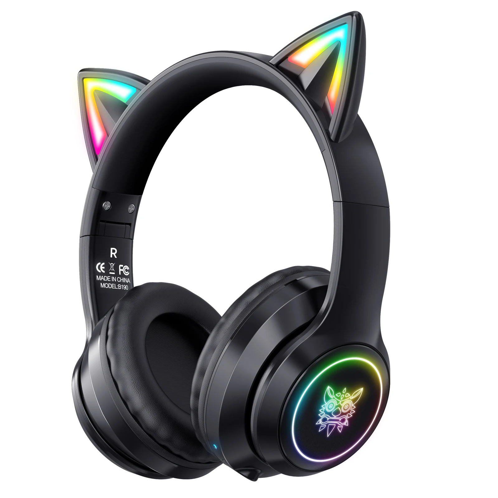 Наушники Onikuma B90 с черными кошачьими ушками компьютерные наушники для геймеров Офисная Проводная игровая гарнитура 3 5 мм от