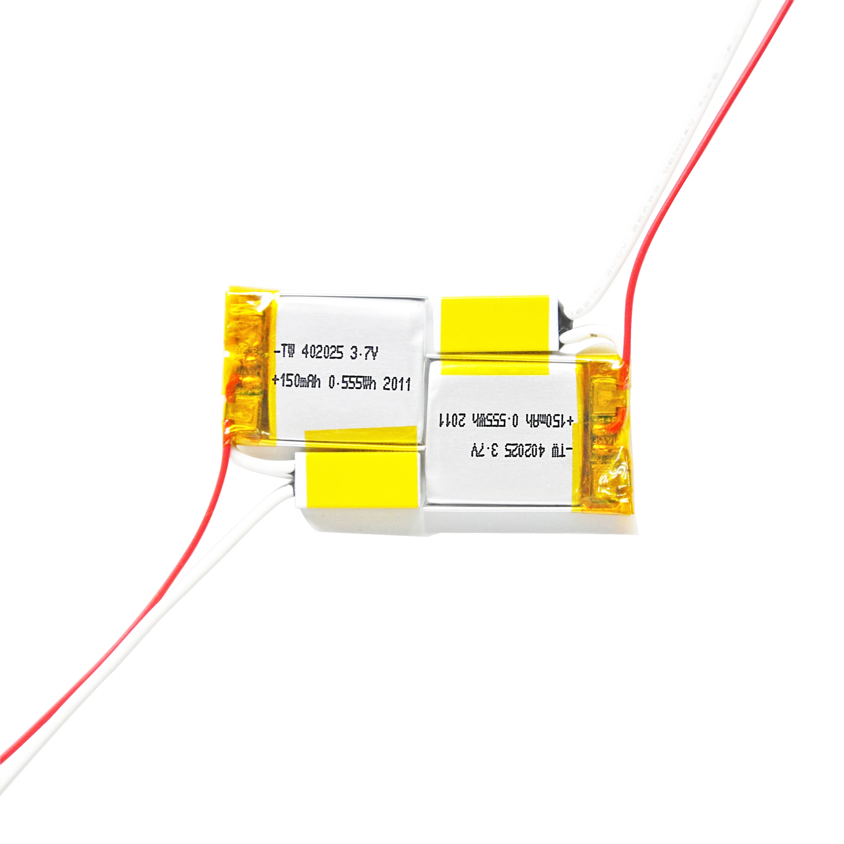 402025 3.7v Lipo Li-Ion Battery Cells 150mAh Lithium Polymer Battery For Wearable Device