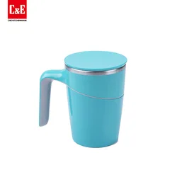 New office always-standing cup 304 Stainless steel magic artifact suction cup anti-pour Cup factory wholesale
