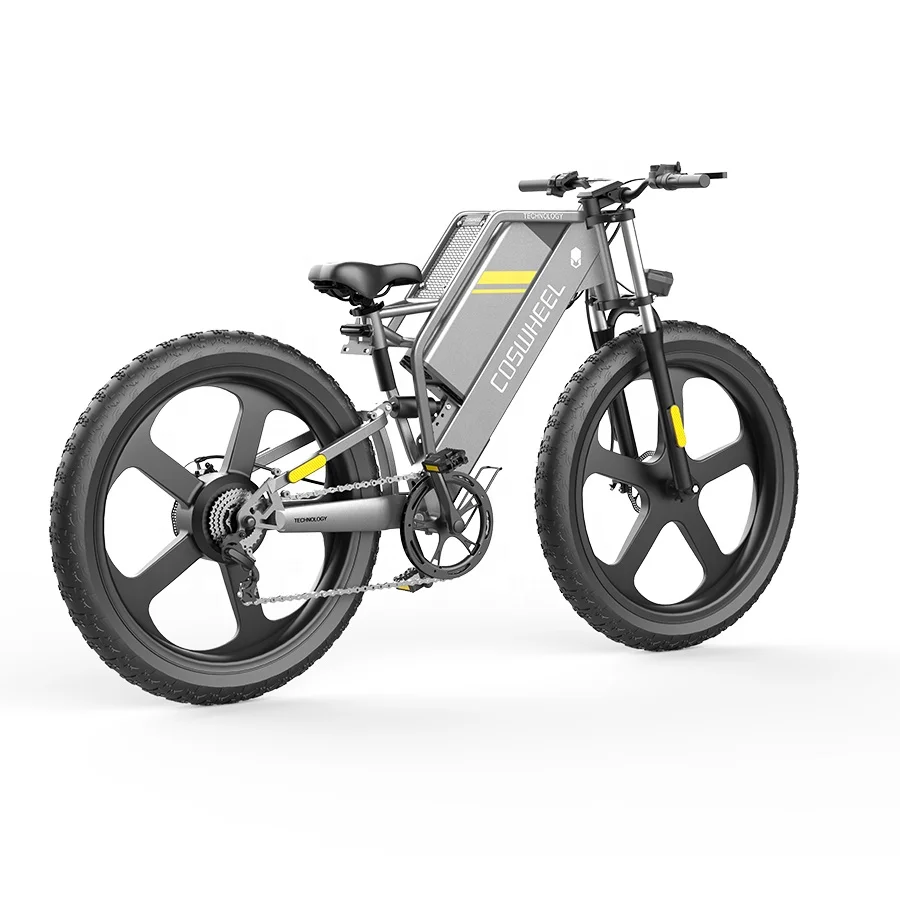 Электрический дорожный велосипед COSWHEEL T26 с толстыми шинами, 1000 Вт, Электрический городской велосипед