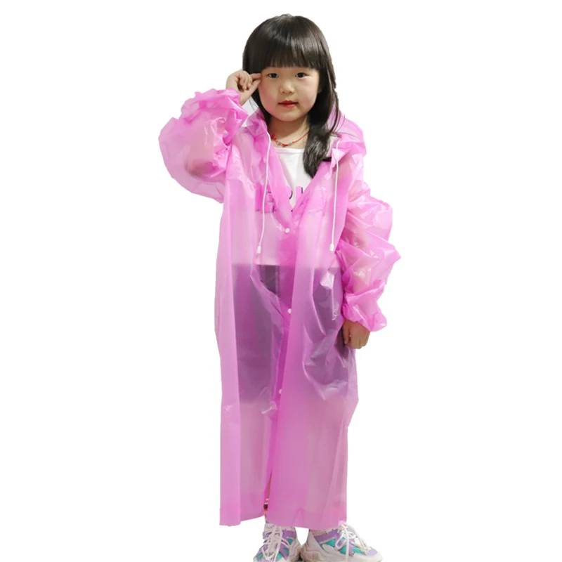 Fashion Nice non-disposable eva Children Portable Pink Raincoat kids Rain Coat