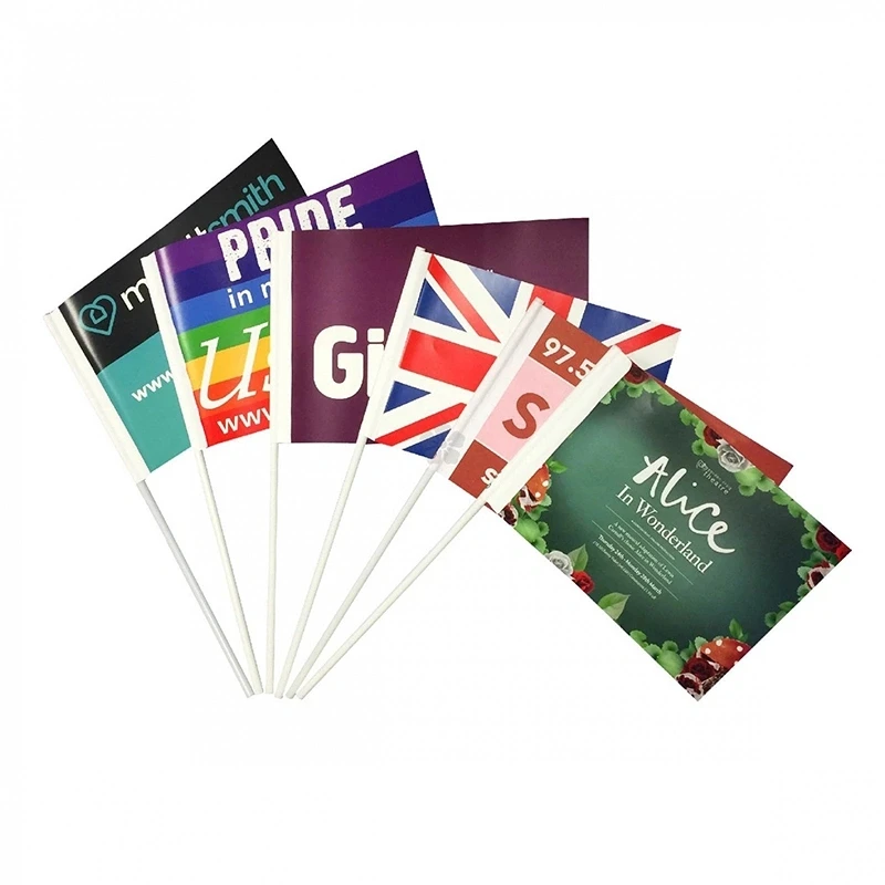 Cheap custom world flag paper hand waving
