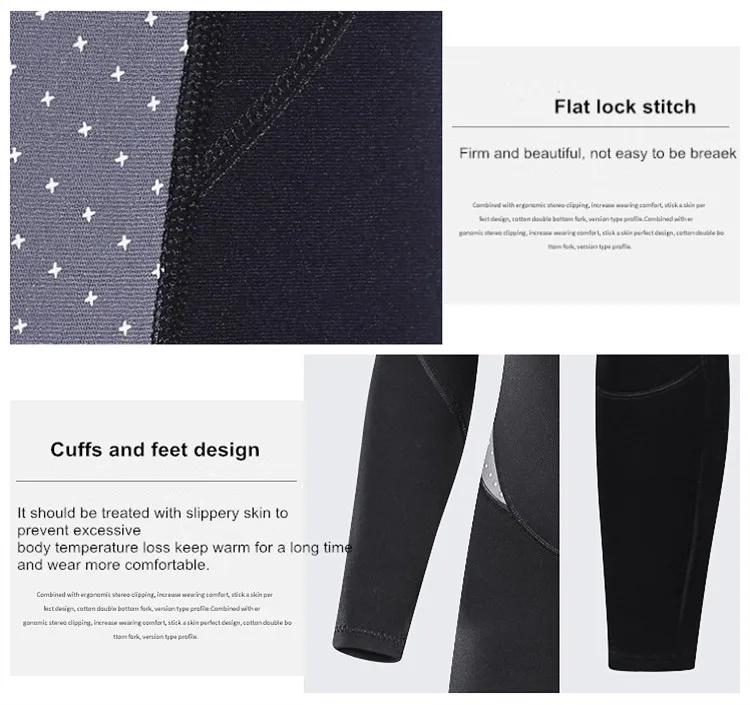 1.5mm neoprene Wetsuits for women Neoprene Long Sleeve Full Diving Wetsuit