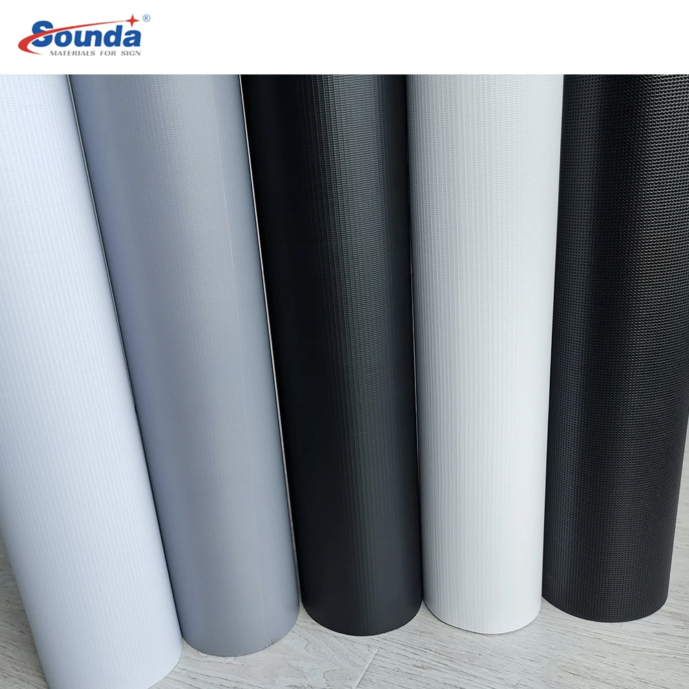 Лидер продаж бесшовный гибкий баннер SF233 с покрытием из ПВХ спереди оптовая продажа Самоклеящийся