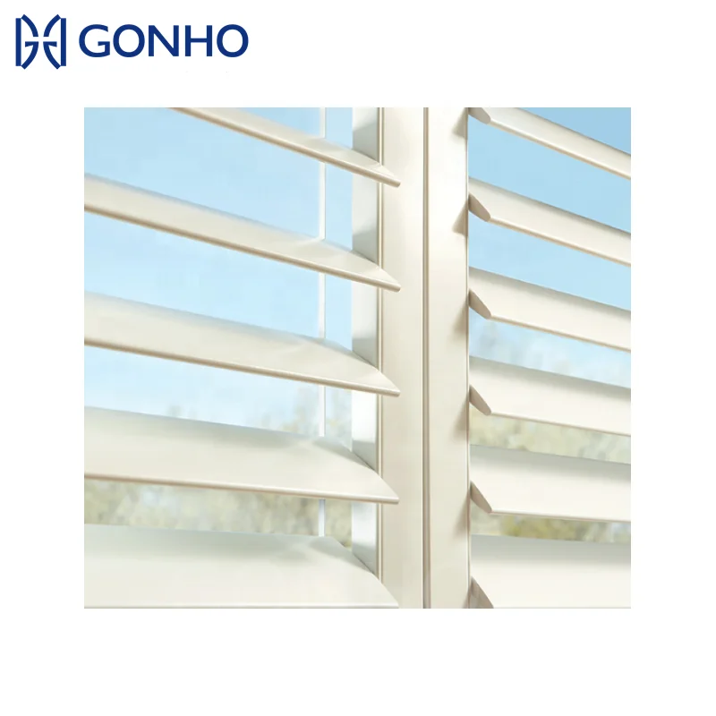 Good Quality Window Shutters Interior Security Window Shutters Outdoor Aluminum Plantation Shutters Louver Window