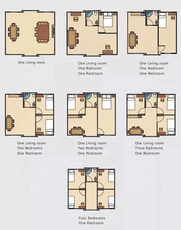 Steel Frame 4 Bedroom Plans Cream Shop Container Coffee Shop Modular Home Tiny Unfolding Container House For Investment Paraguay