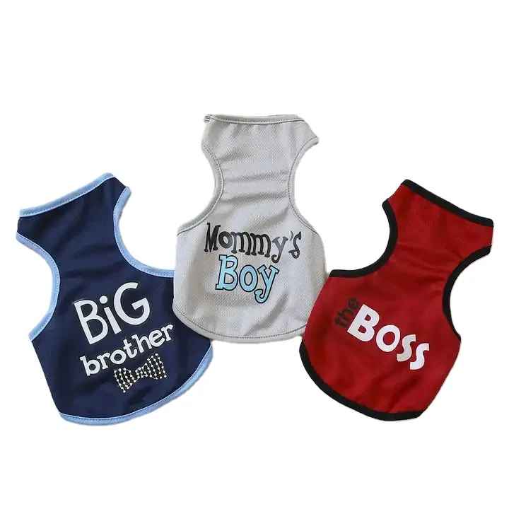 Dog Sweatshirt Pet T-Shirt Dog Summer Apparel Puppy Pet Clothes for Dogs Cute Soft Vest Football Team 3pcs/packs