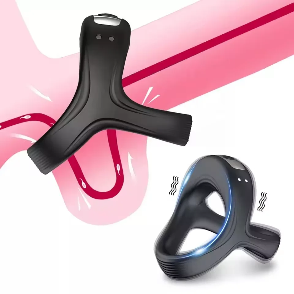 Wireless Male Vibrating Cock Ring Rechargeable Vibrator Prostate Massager Penis Lock Ring Sex Toys For Men Couples Pleasure