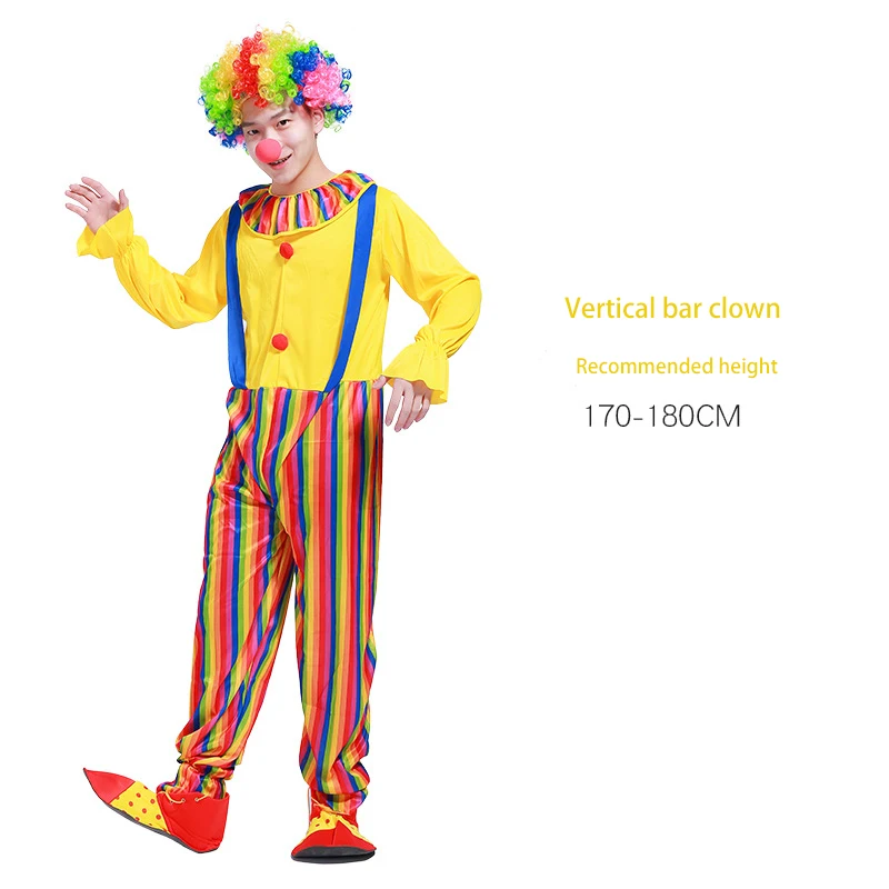 Halloween Clown Clothing Adult Clown Costume Male And Female Circus Performance Costume Holiday Performance Costume
