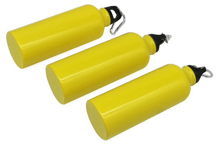 
Portable flat shape aluminum water drink flask thermos with stainless steel 