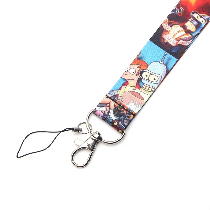 American Animated Sitcom Design Polyester Lanyard Cartoon Comedy Strap ID Card Key Phone Neck Keychain Lanyards for Fans