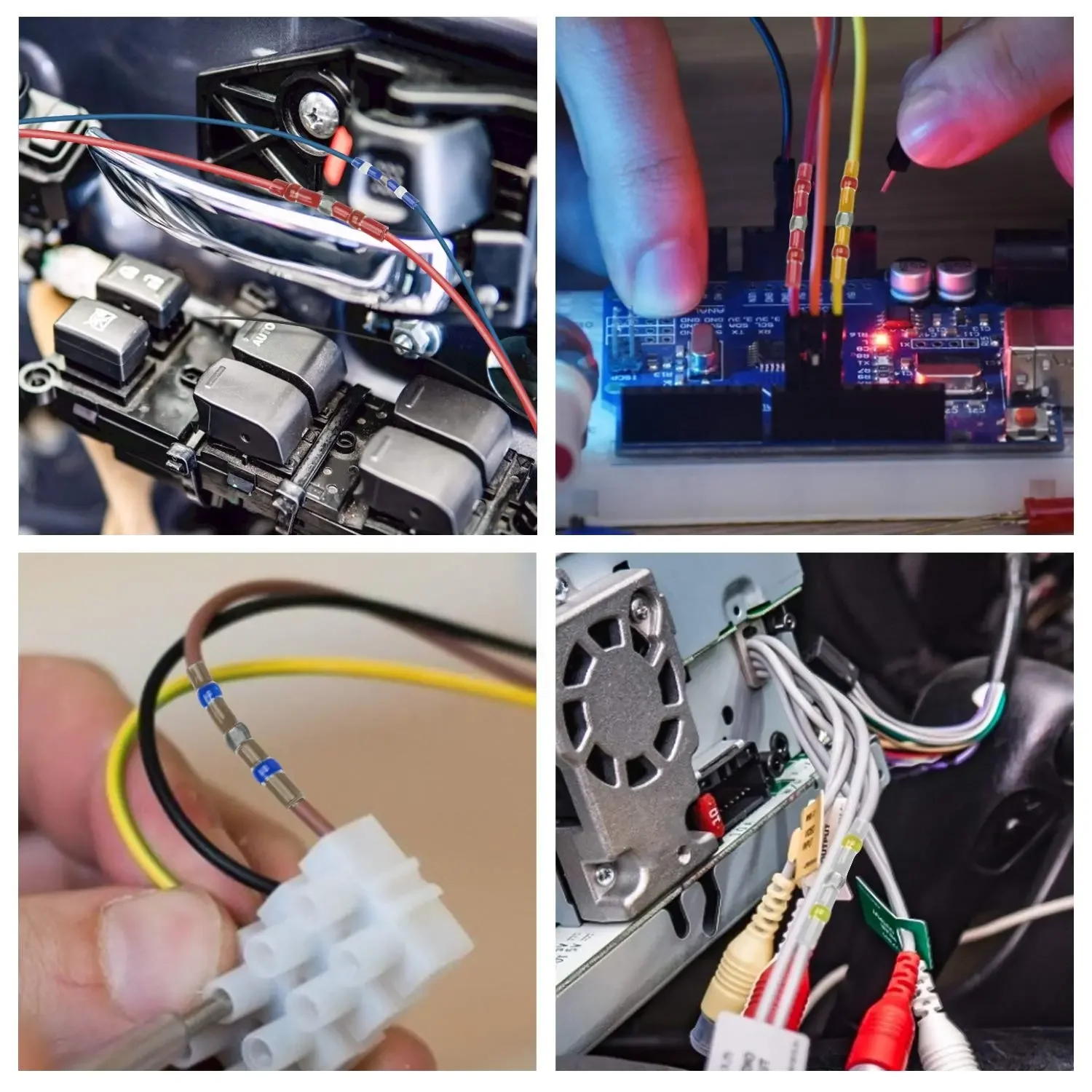 300pcs Waterproof Solder Seal Wire Connectors Heat Shrink Solder Butt Connectors Solder Terminals Kit Automotive Marine Insulate